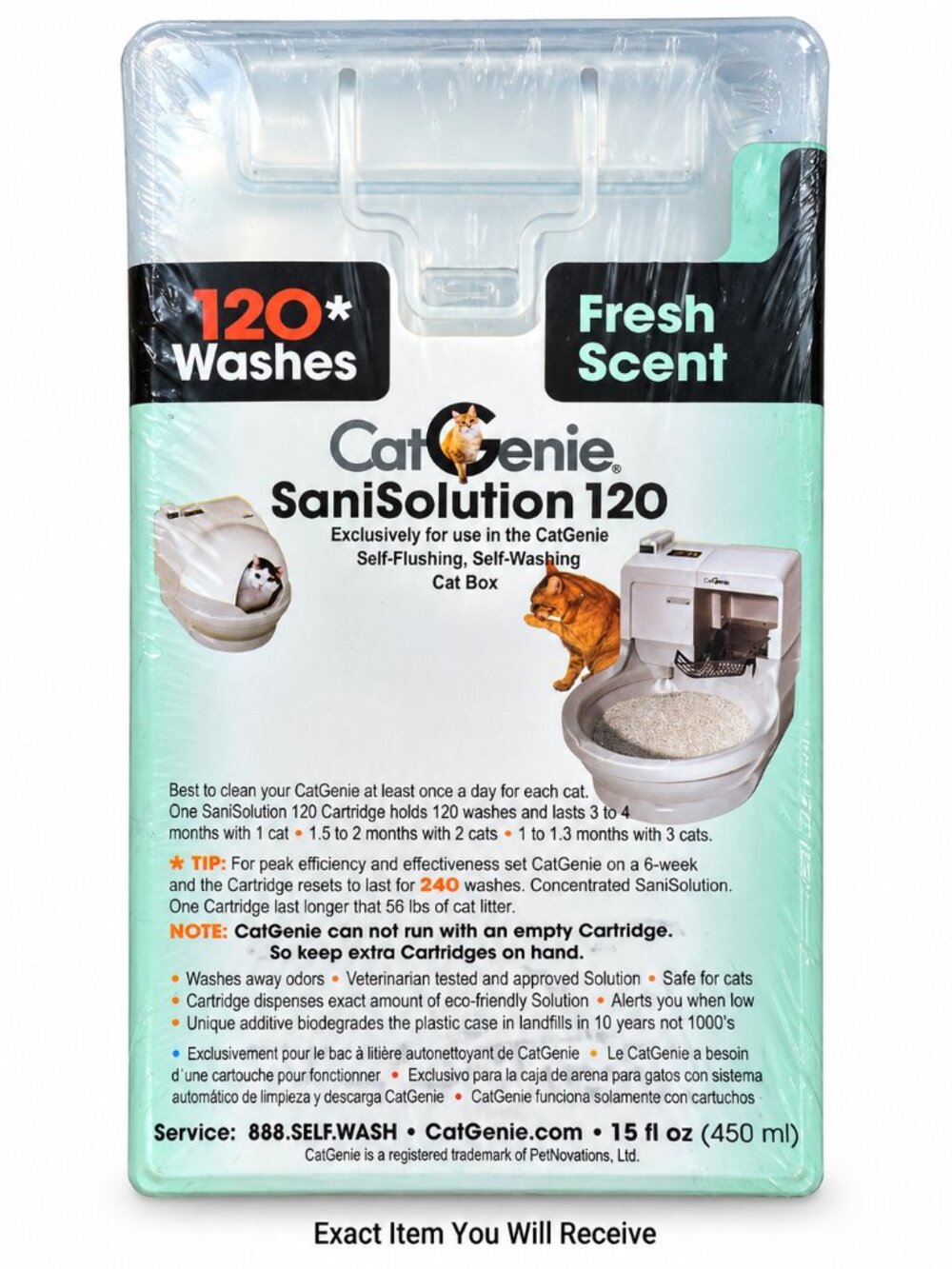 🐾 CatGenie Supply Lot – Washable Granules + SaniSolution 120 + Machine Maintena - Picture 4 of 5
